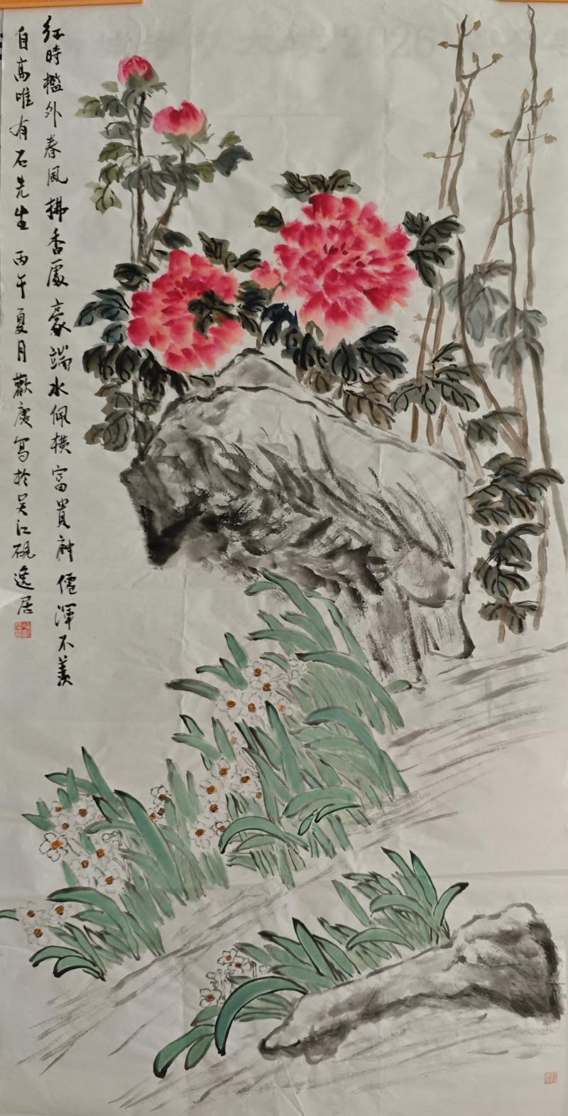 凌欢庆《红时槛外春风拂》.jpg